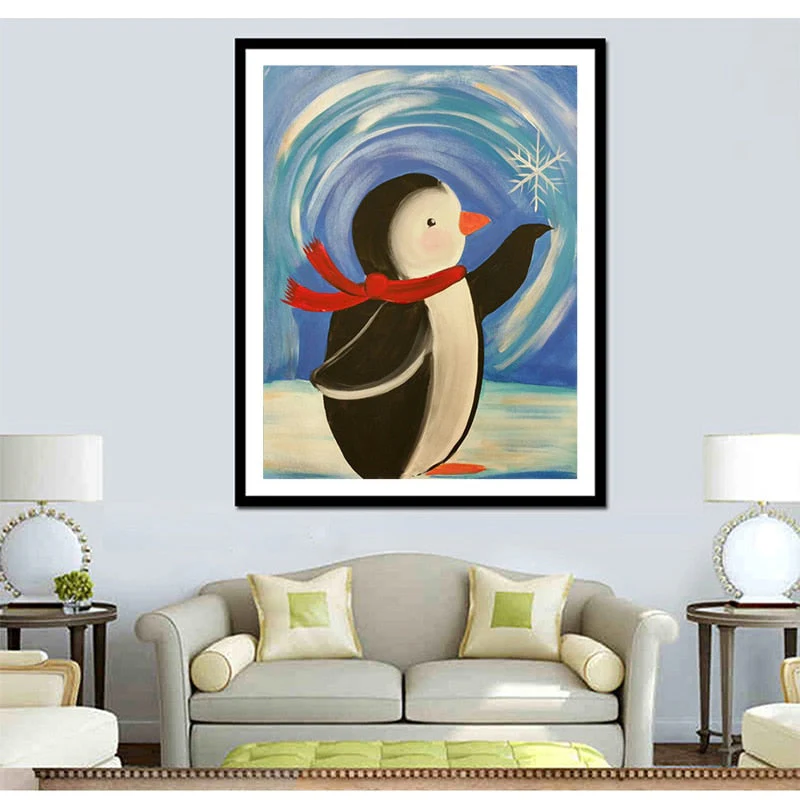 Little Penguin Catching Snow Flake - Image 2