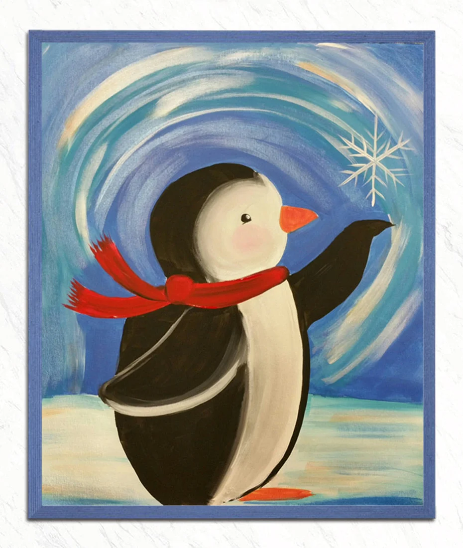 Little Penguin Catching Snow Flake - Image 3