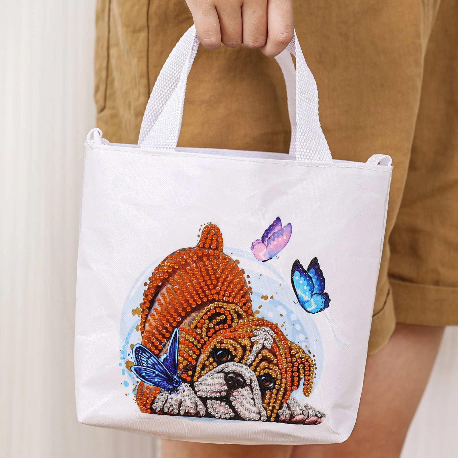 Little Puppy Diamond Painting Tote Bag - Image 3