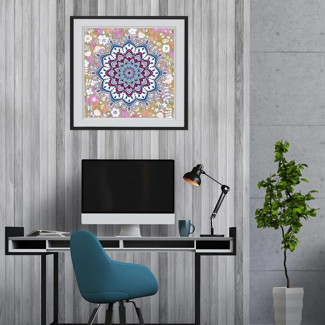 Mandala Glow In The Dark Artistic Diamond Art - Image 2