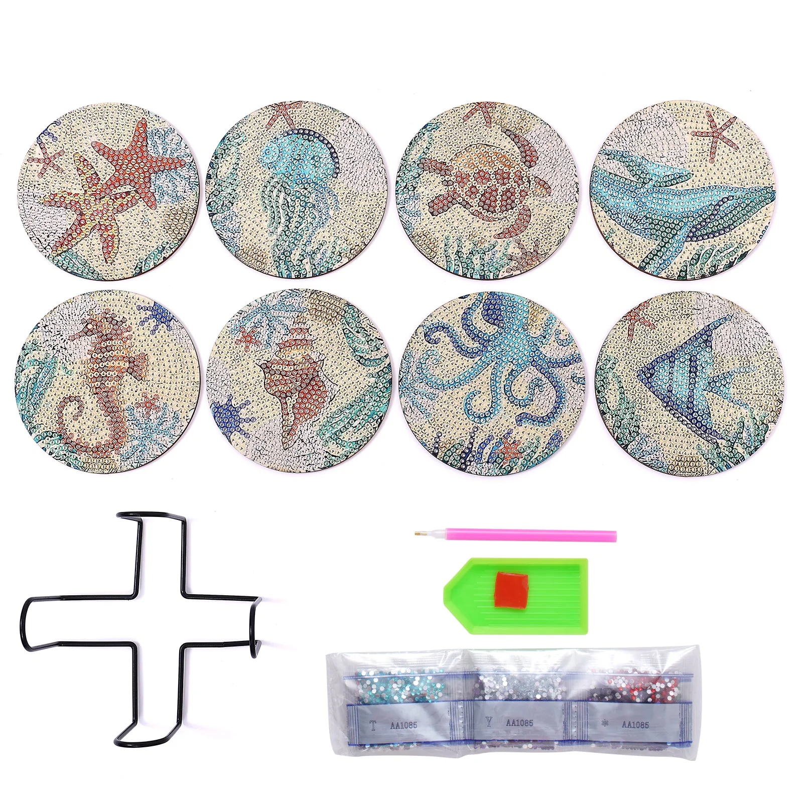 Marine Life Diamond Painting Coasters - Image 4