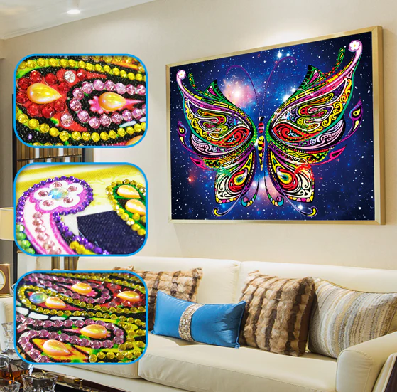 Multicolour Butterfly - Special Shaped Diamond