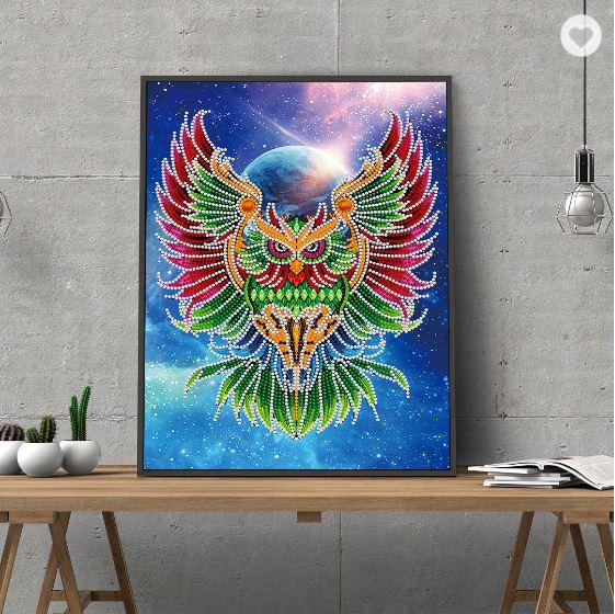 Owl Glow In The Dark Diamond Painting - Image 2