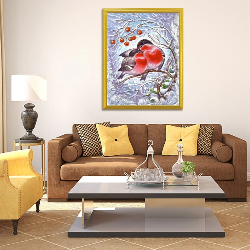 Pair of Lovely Birds DIY Painting - Image 2