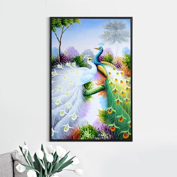 Peacock Pair DIY Diamond Painting - Image 2
