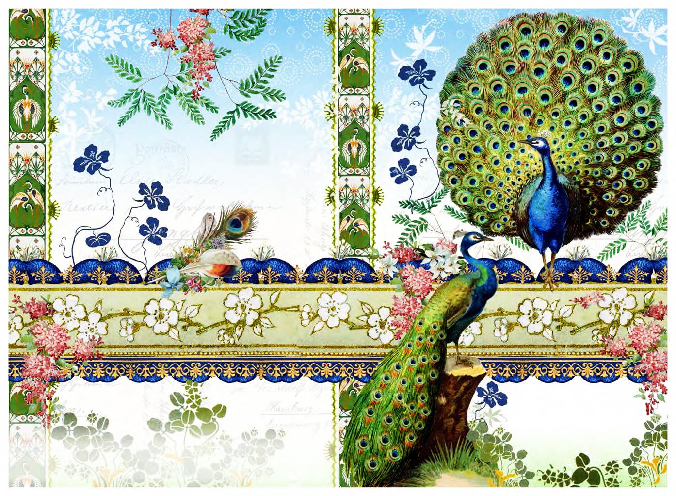 Peacocks II - Art by Barbara Behr