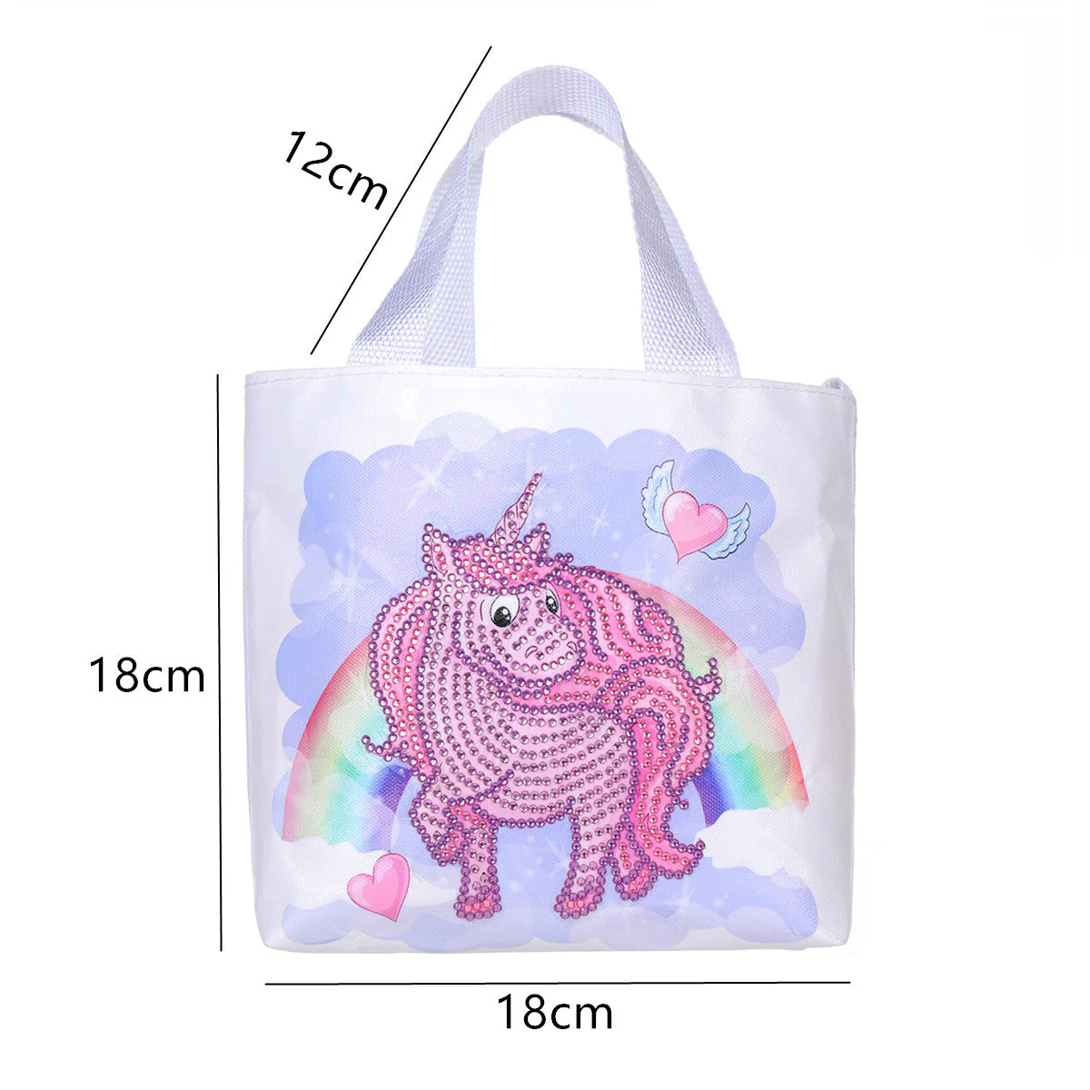 Pink Unicorn Diamond Painting Tote Bag - Image 5