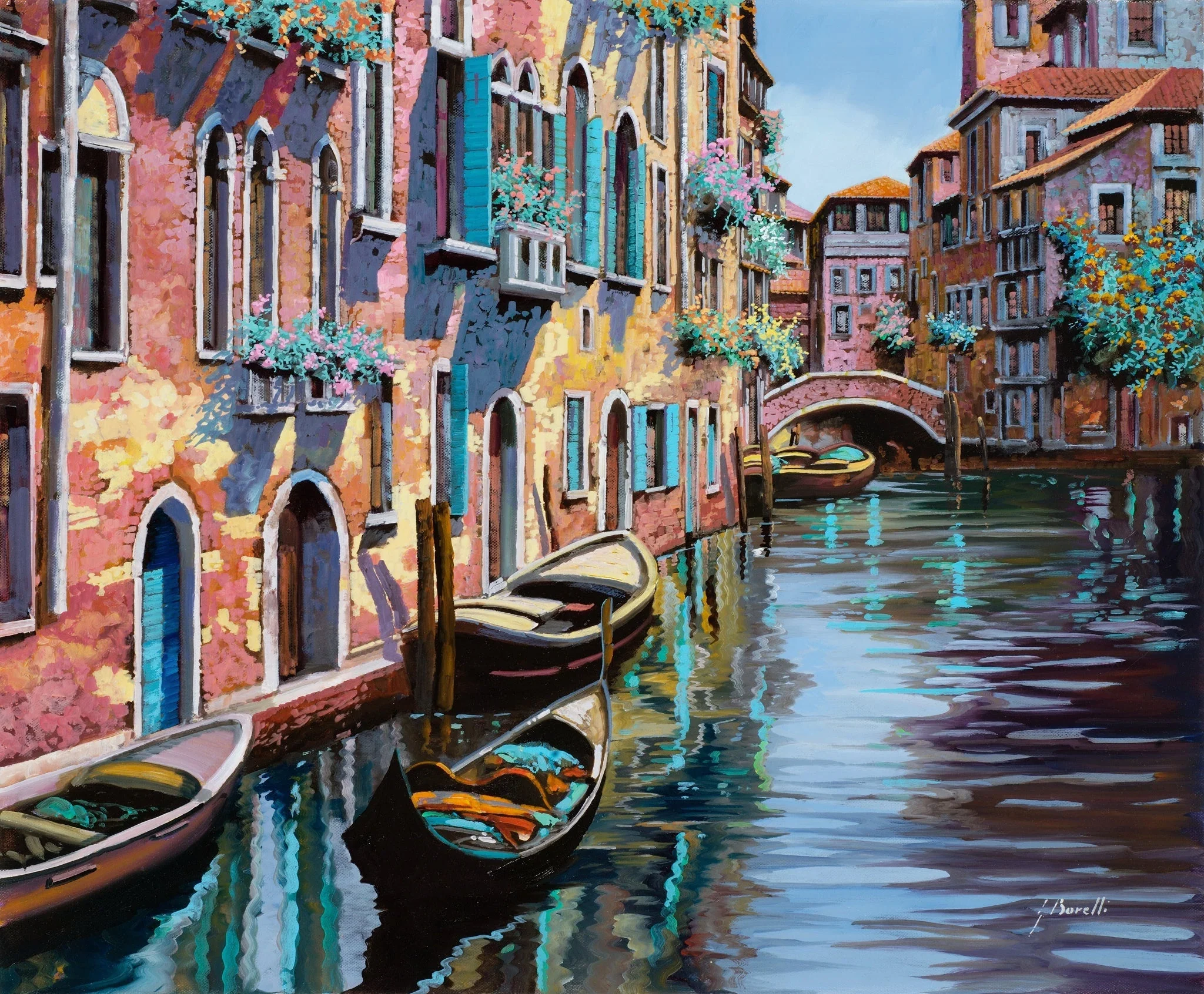 Pink Venice - Art by Guido Borelli