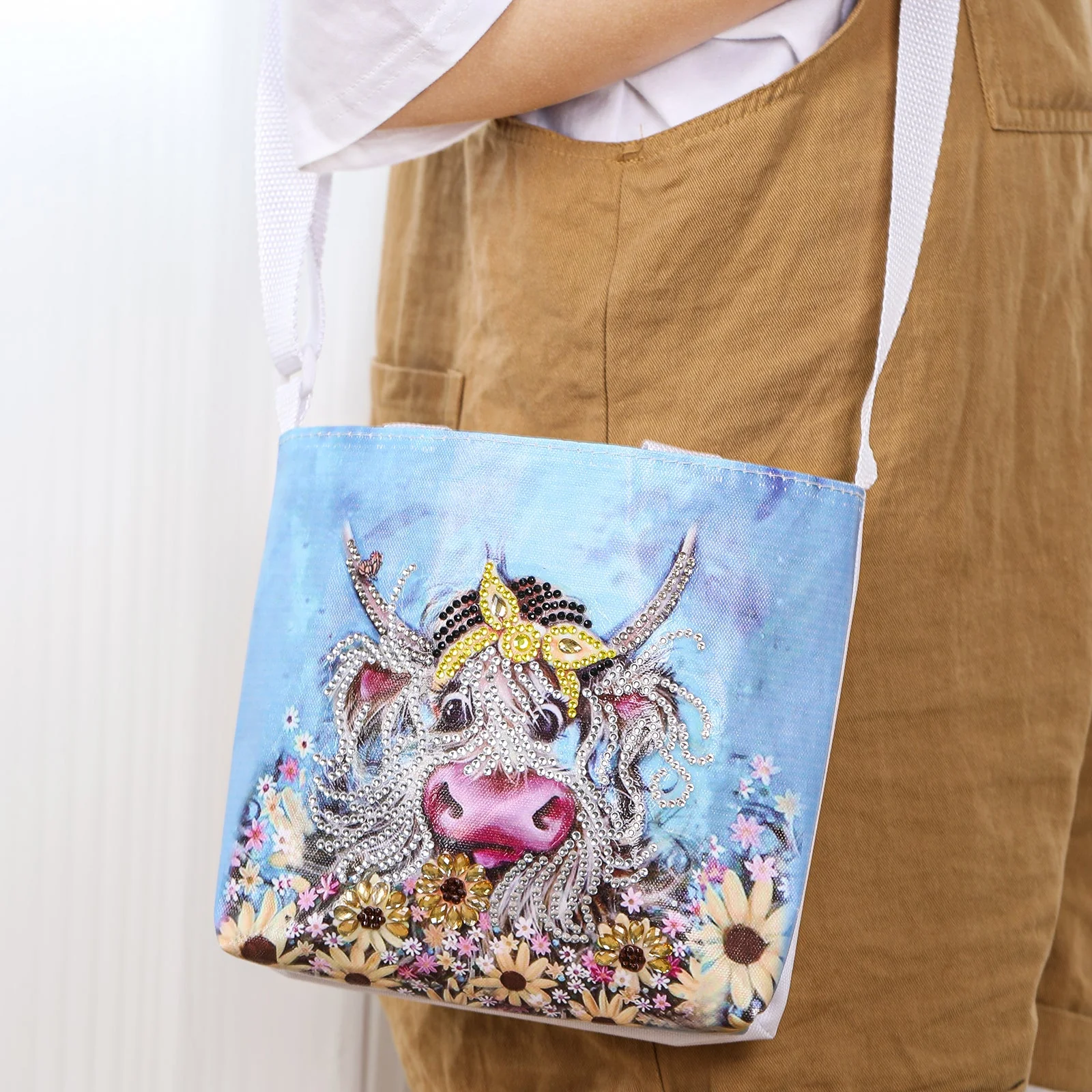 Pretty Cow DIY Diamond Painting Tote Bag - Image 2