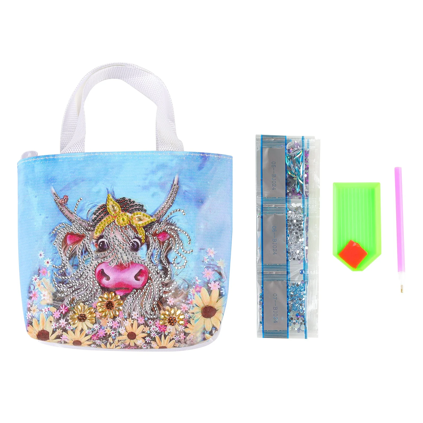 Pretty Cow DIY Diamond Painting Tote Bag - Image 4