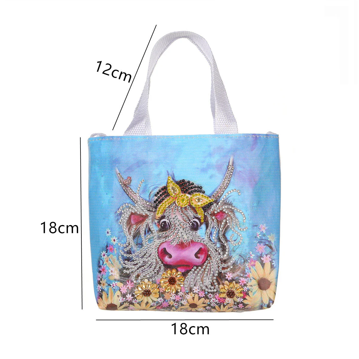 Pretty Cow DIY Diamond Painting Tote Bag - Image 5