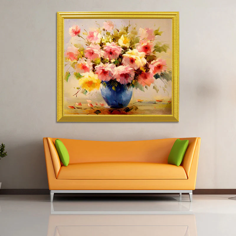 Pretty Flowers & Vase DIY Painting - Image 2