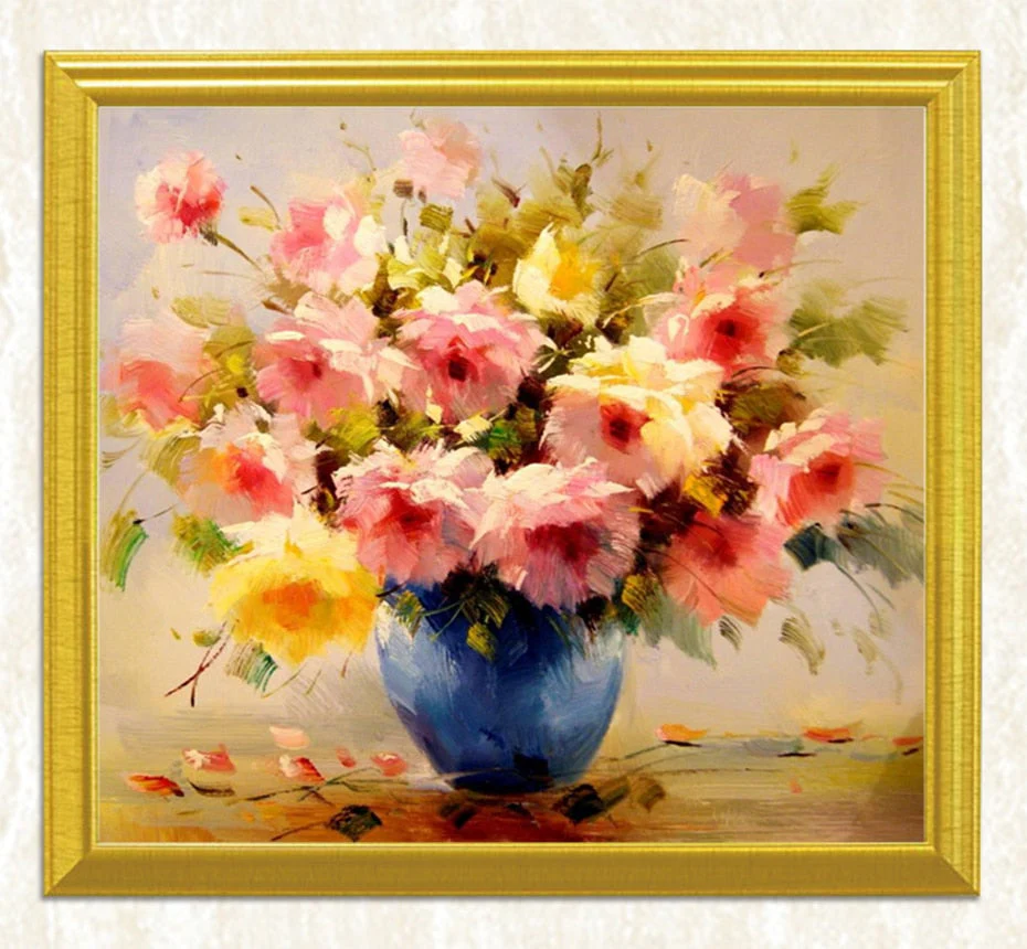 Pretty Flowers & Vase DIY Painting - Image 3