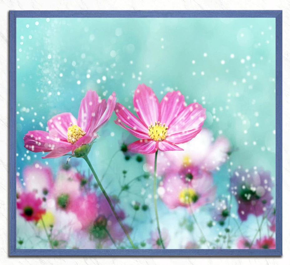Pretty Pink Flowers DIY Painting - Image 3