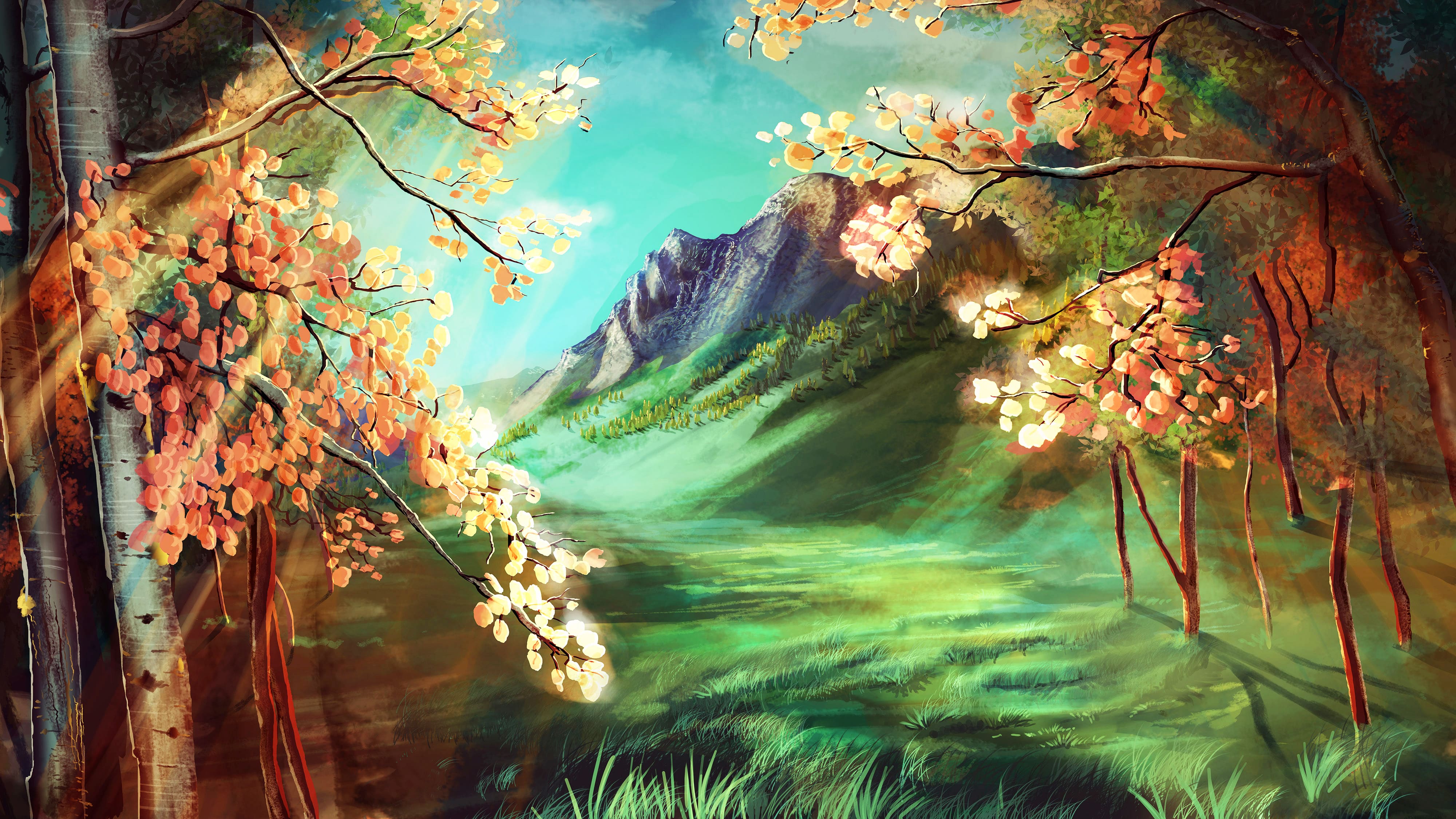 Round Valley Aspens Mt Morrison - Art by Jean Guillet