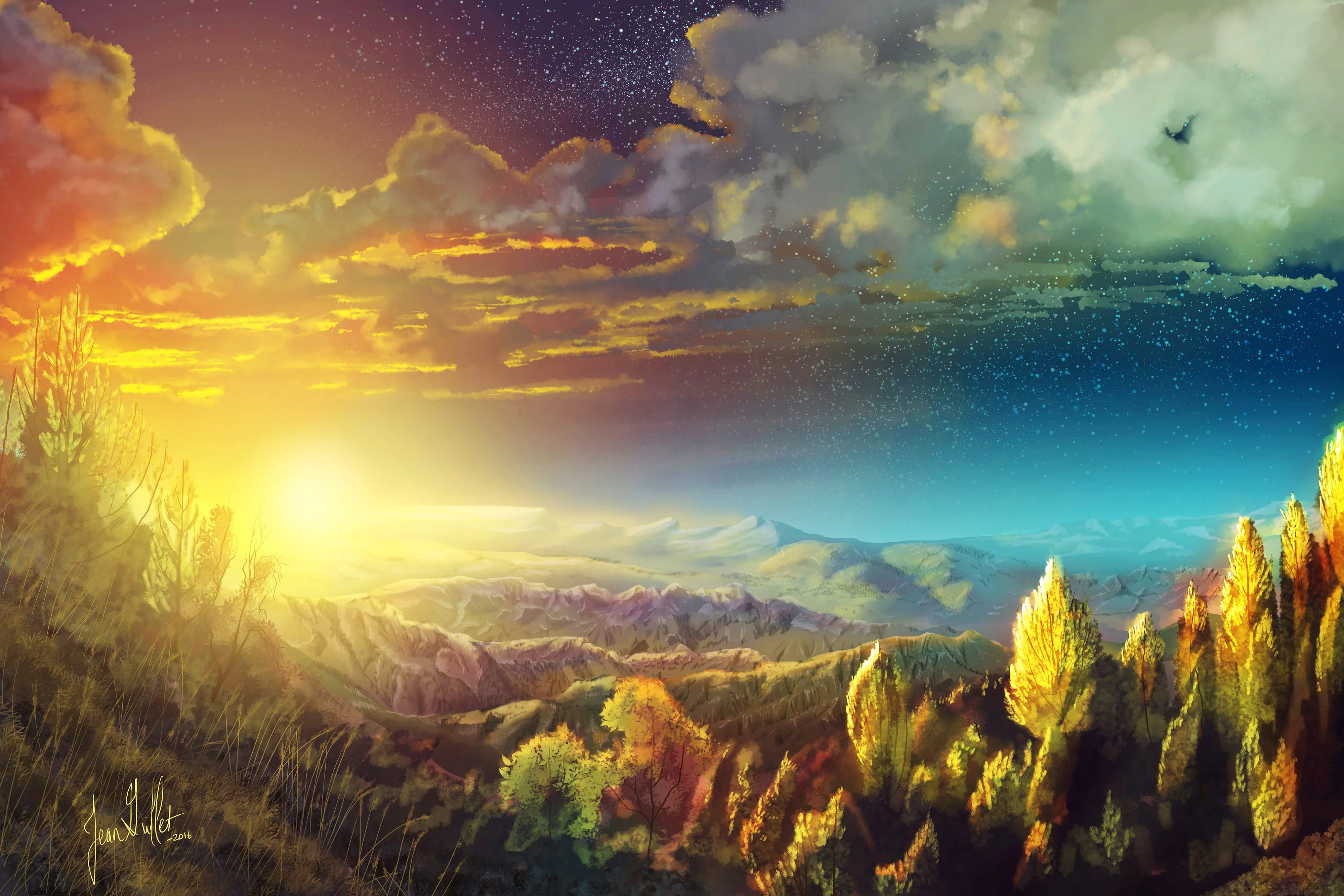 San Juan Canyon - Art by Jean Guillet