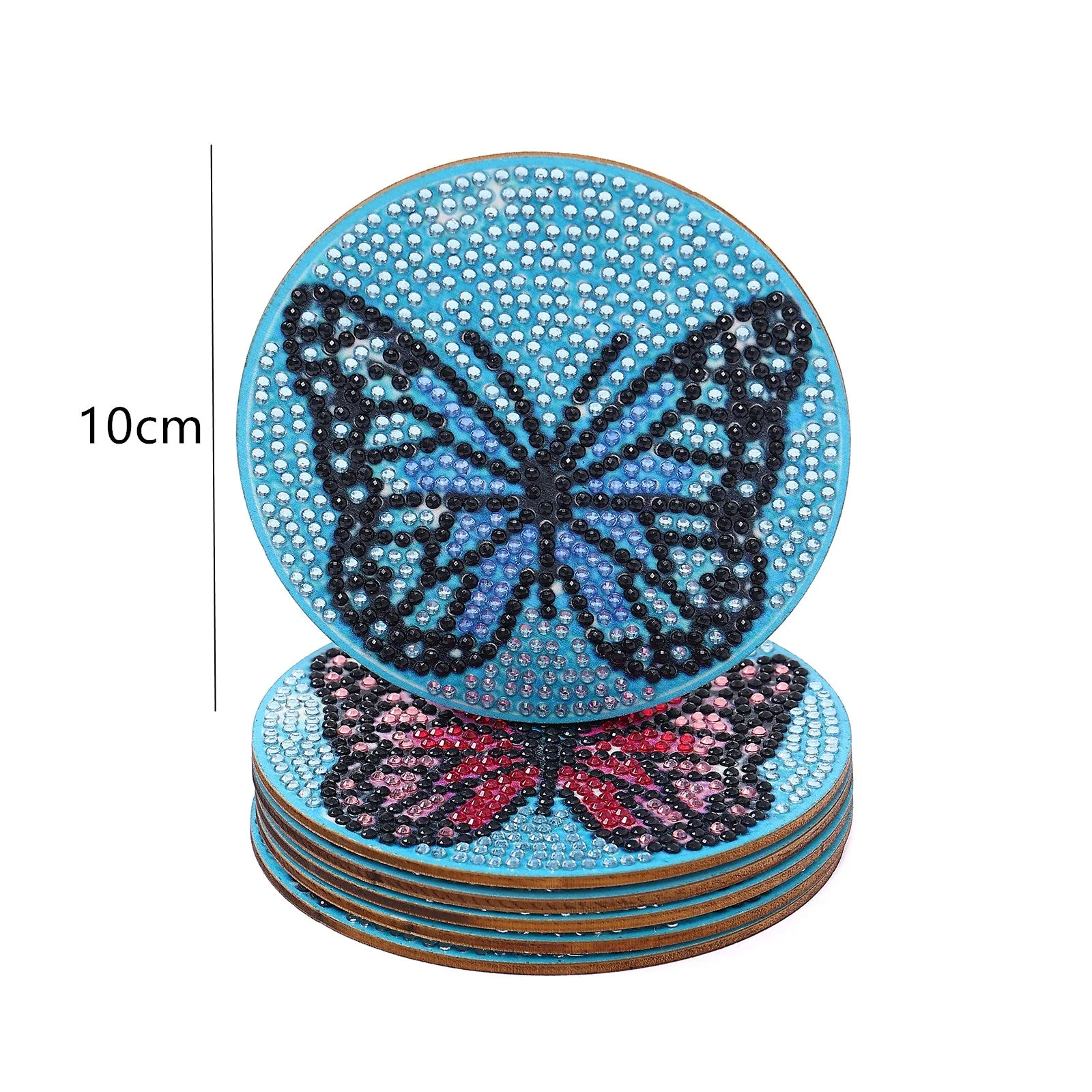 Set of Butterfly Diamond Painting Coasters & Stand - Image 3