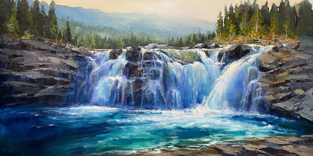 Sheep River Falls - Art by Linda Wilder