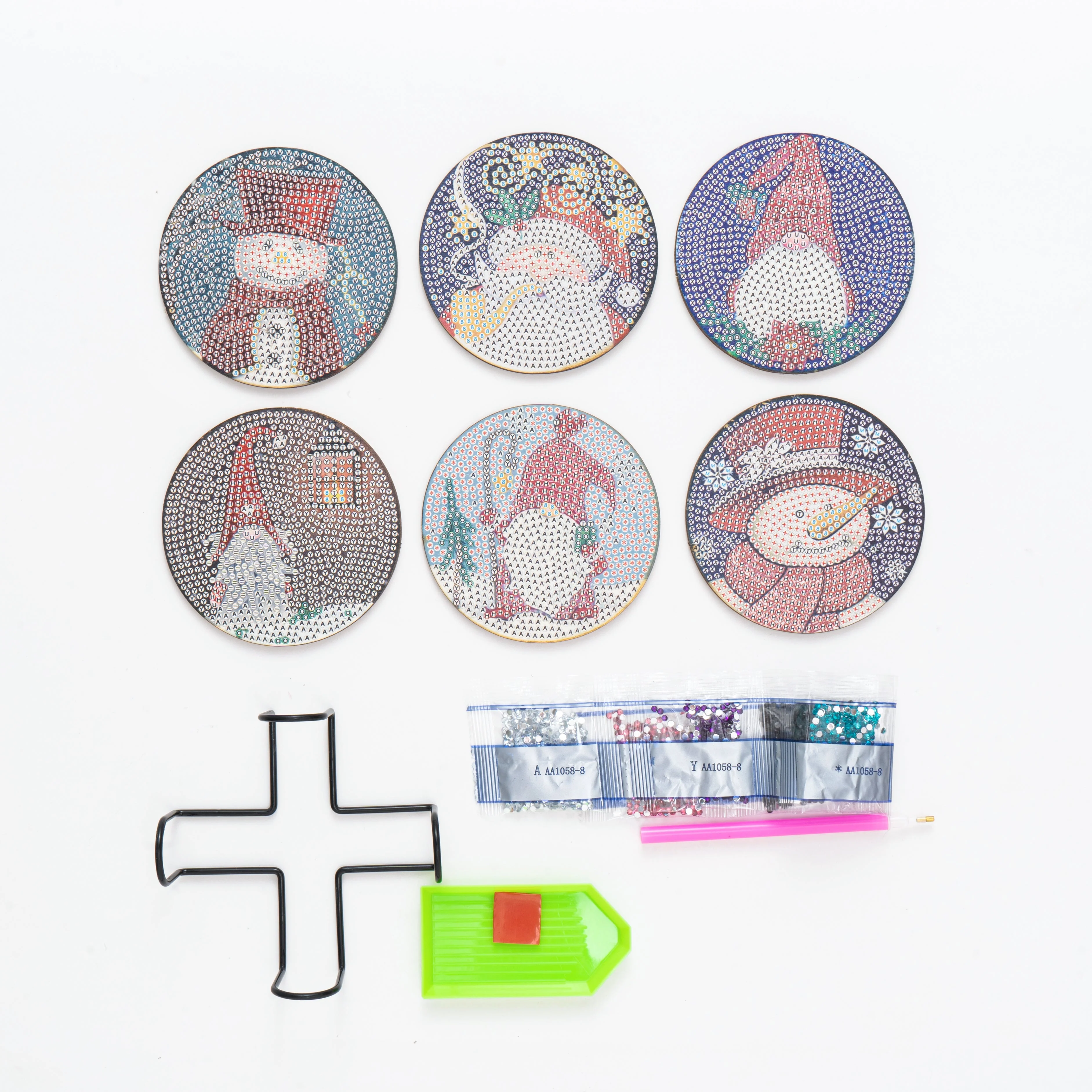 Snowman Diamond Painting Table Coasters - Image 3