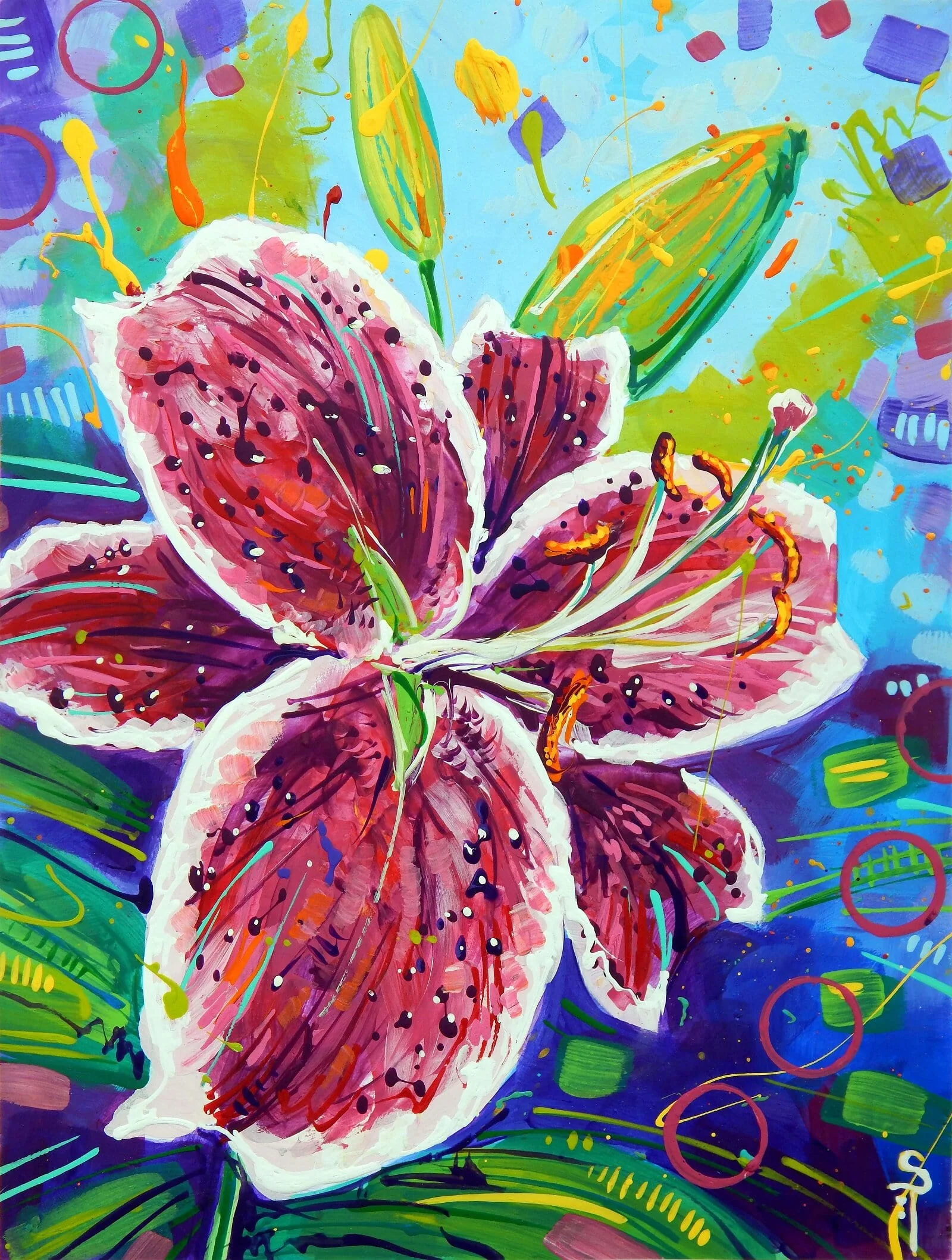 Stargazer Lily - Art by Sandra Trubin