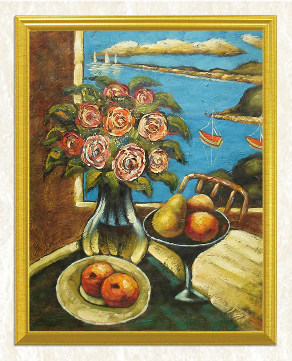 Still Life Roses & Fruits DIY Painting - Image 3