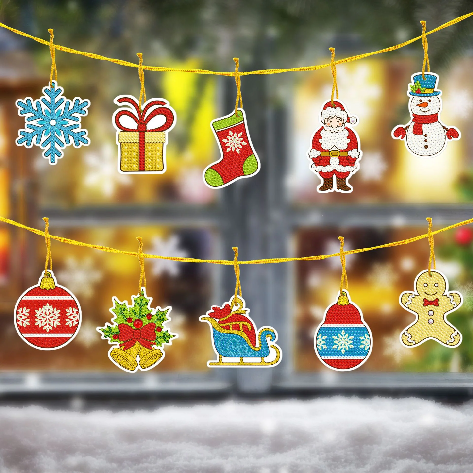 String of Christmas Charms - Paint by Diamonds