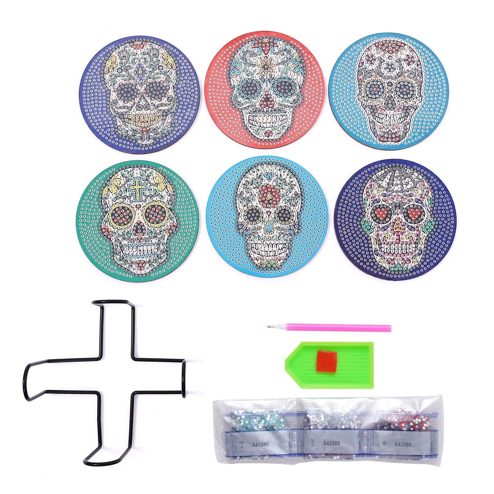 Sugar Skull Diamond Painting Coasters - Image 4