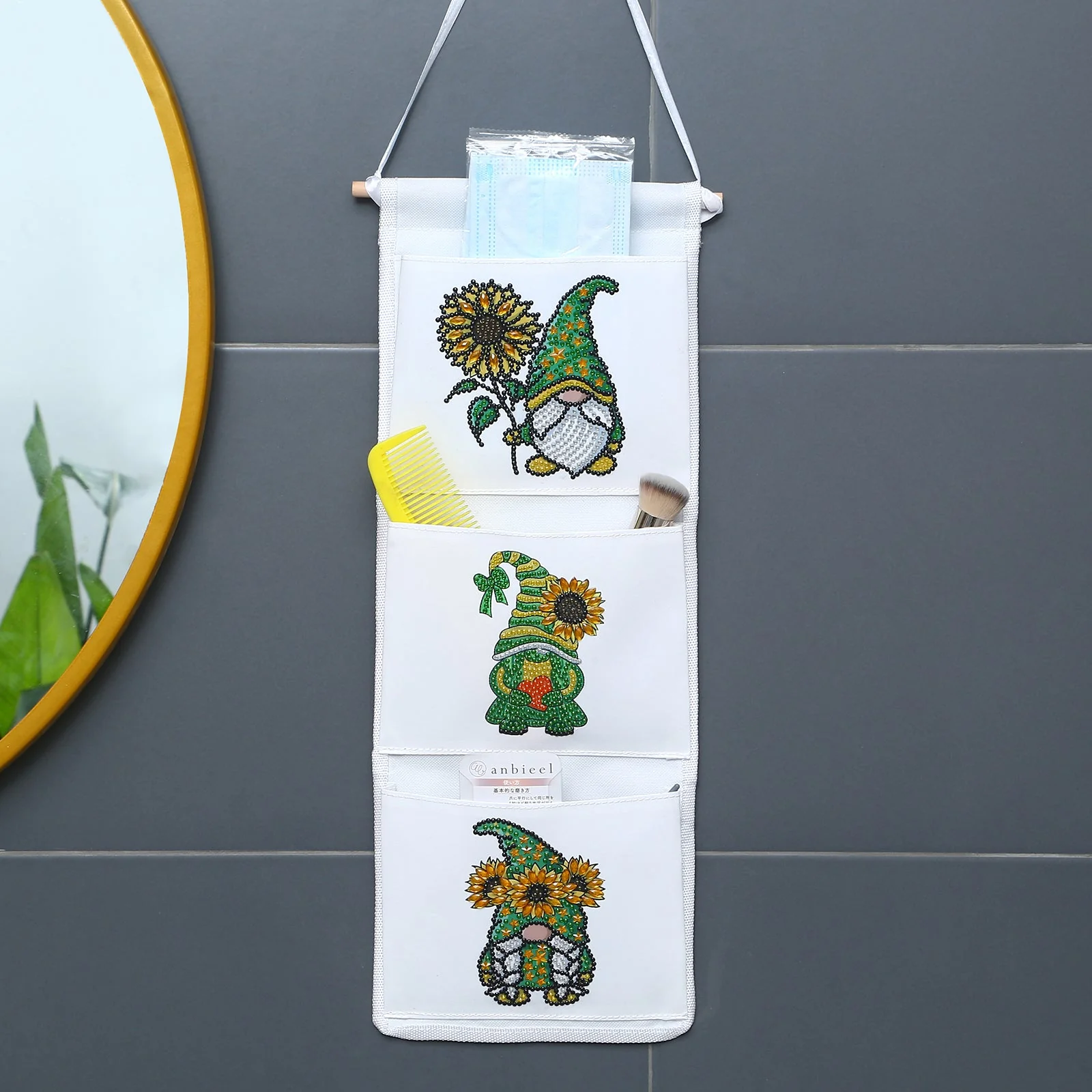 Sunflower Gnome Hanging Storage Bag - Image 2
