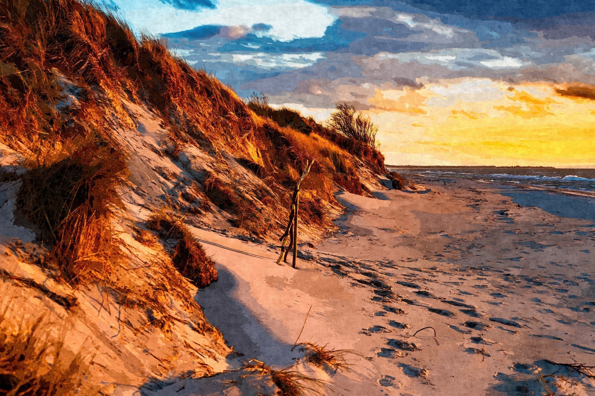 Sunset On The Dunes - Art by Denise Dundon