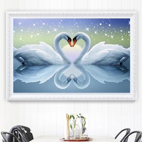 Swan Pair | 5D Diamond Art Kit - Image 2