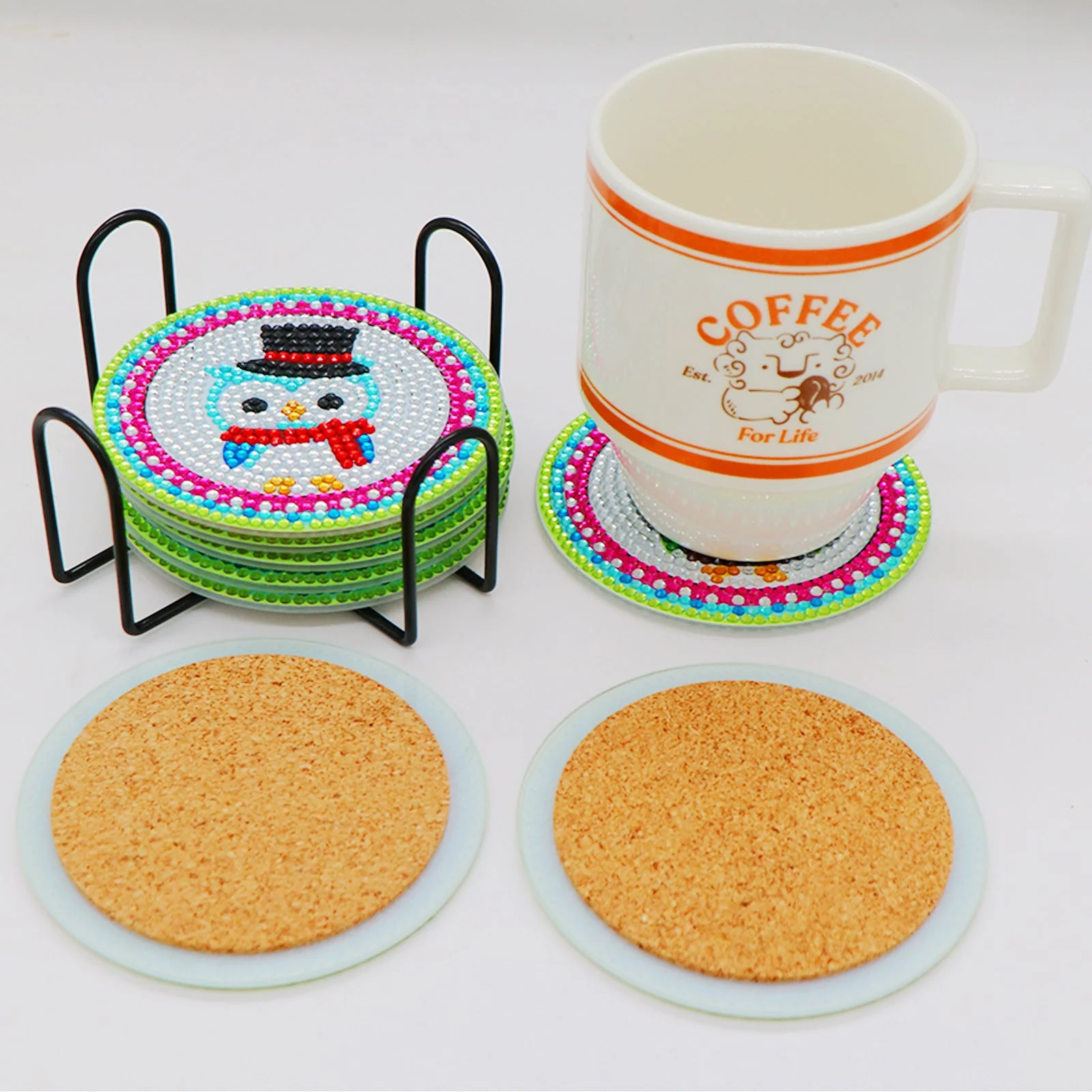 Sweet Owl Diamond Painting Table Coasters - Image 4