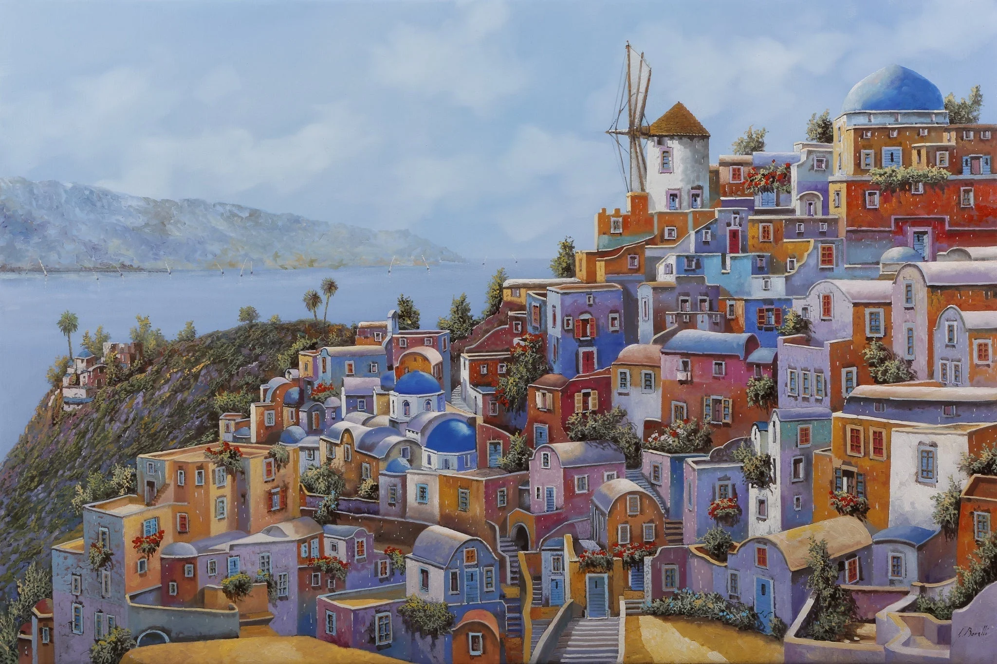 The Warm Colors Of Greece - Art by Guido Borelli
