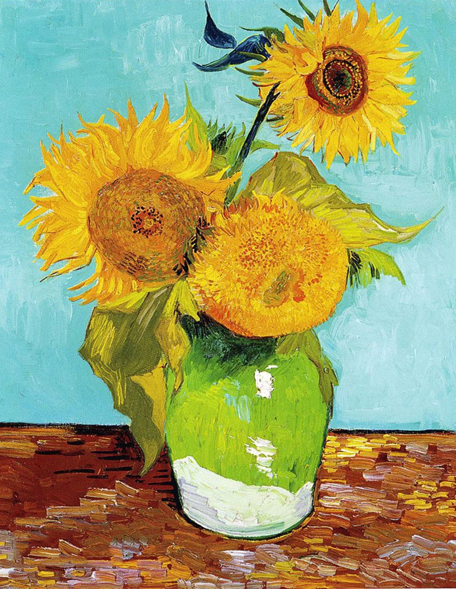 Vase with Three Sunflowers - Vincent van Gogh