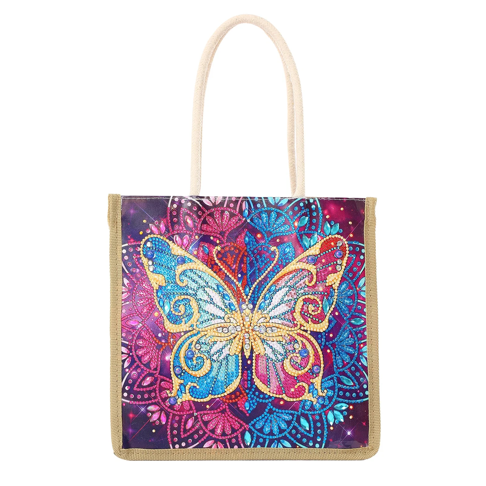 Vintage Butterfly - Diamond Painting Shopping Bag