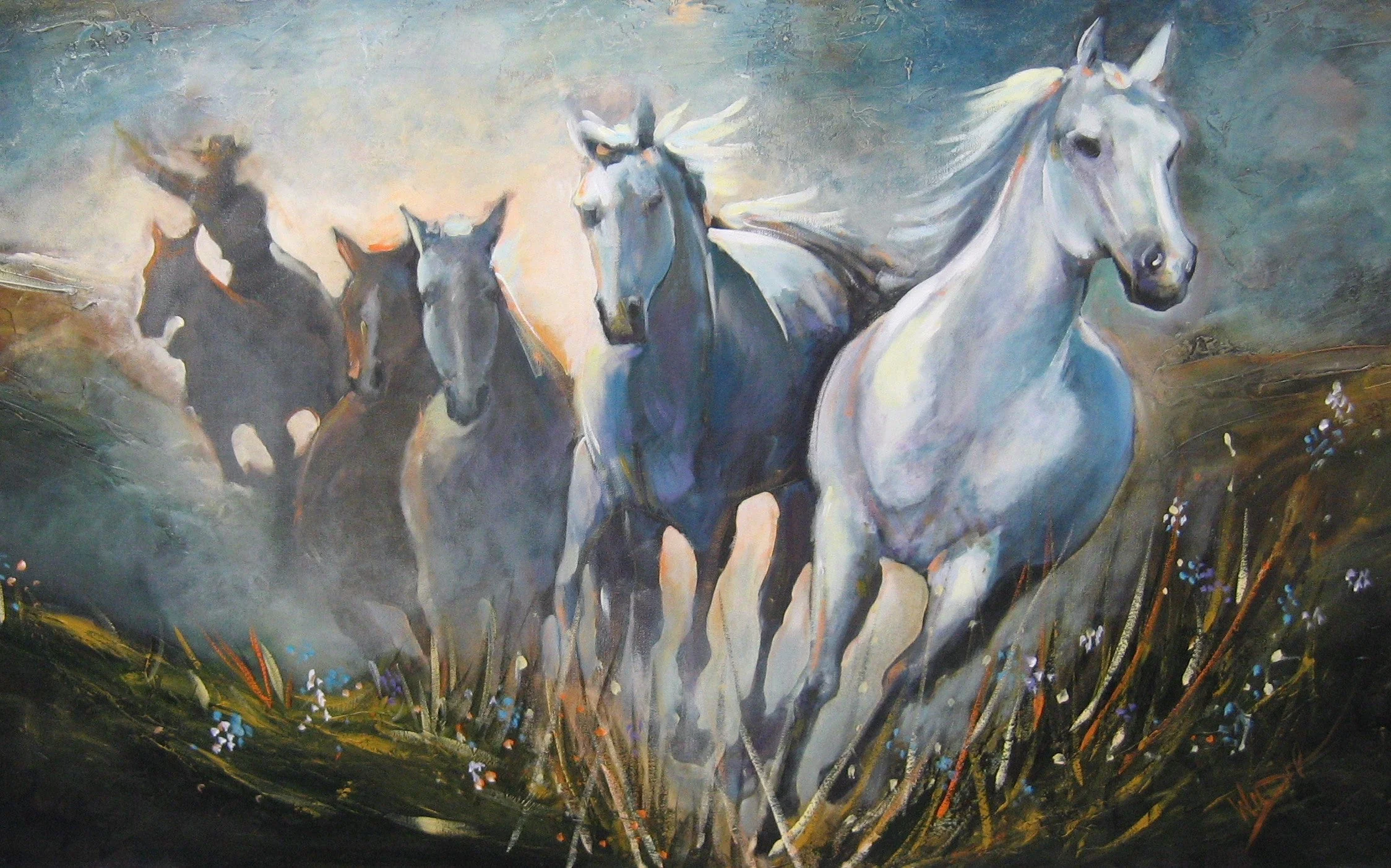 Wild Flower Run - Art by Linda Wilder