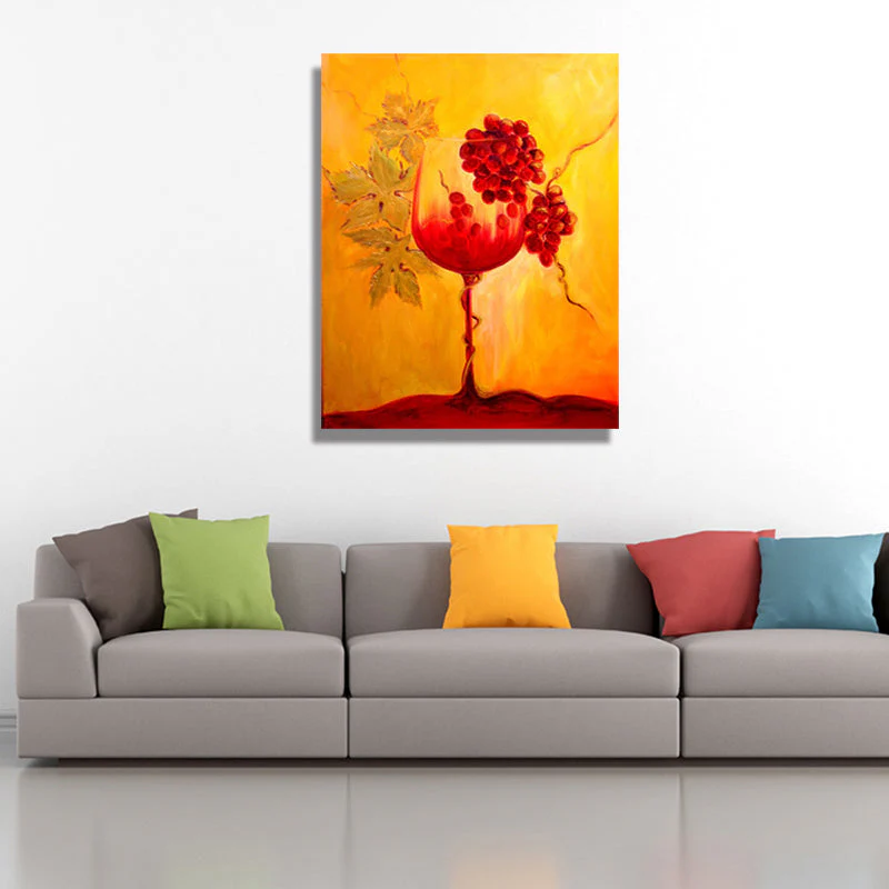 Wine Glass & Red Grapes DIY Diamond Painting - Image 2