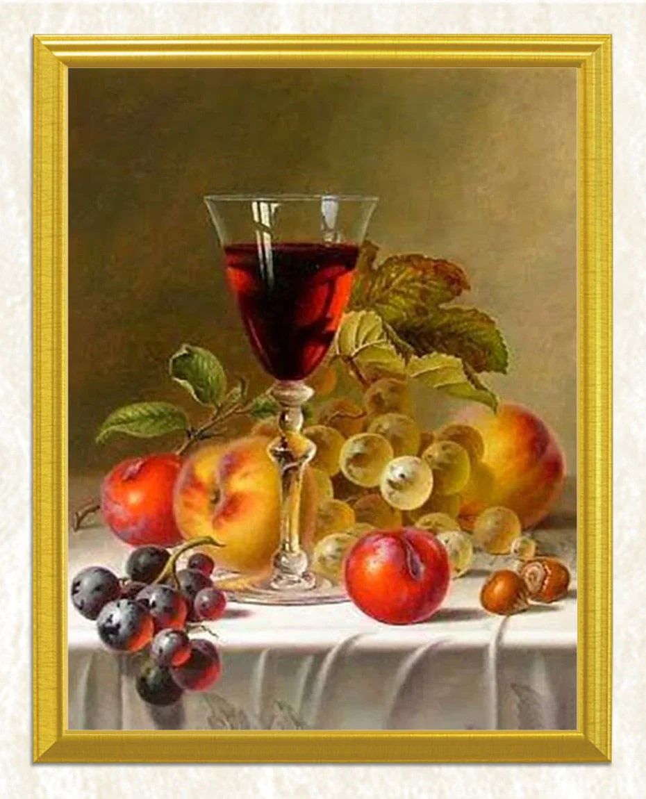 Wine Glass with some Fruits DIY Diamond Painting - Image 3