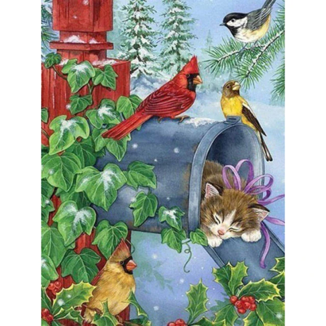 Winter Birds - Diamond Painting Art