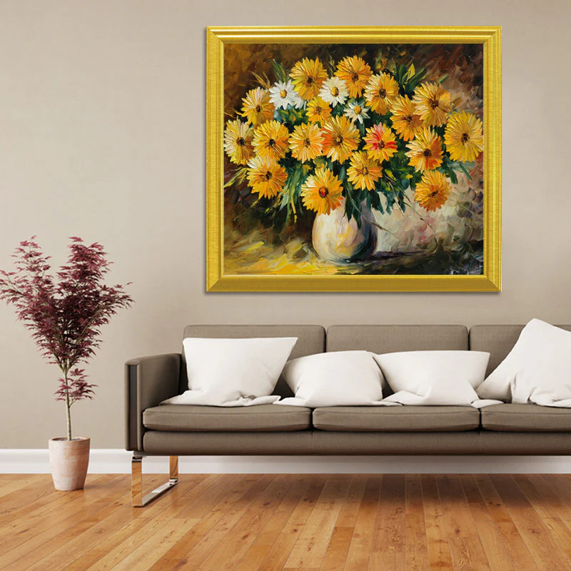 Yellow & White Flowers DIY Painting - Image 2